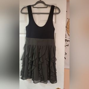 Black dress with dark Grey layered skirt